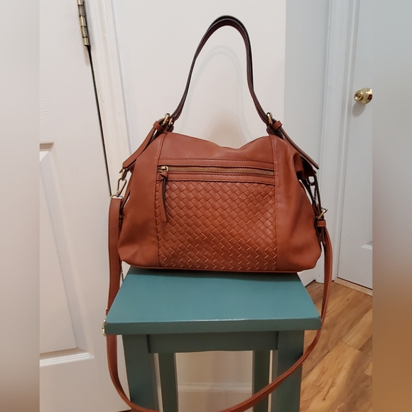Malibu Skye Satchel with crossbody strap in caramel - Picture 13 of 13